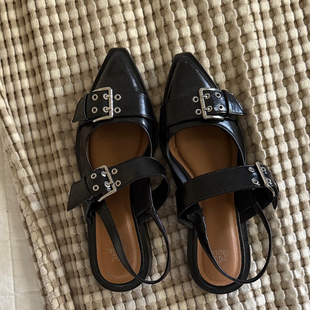Wild Fable Black Buckle Flats